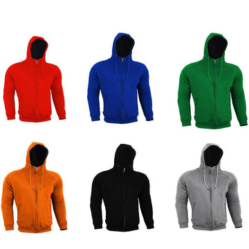 Armoured Hoody Motorbike Hoodie Jacket Zip Up Removable CE Armor UK - biznimart